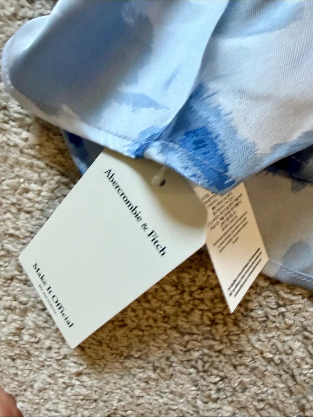 Abercrombie  Blue Floral Cowl Neck Dress